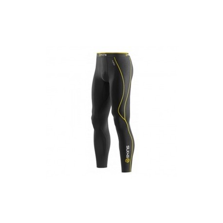 Pantalón SKINS B60052001L-Negro con Amarillo