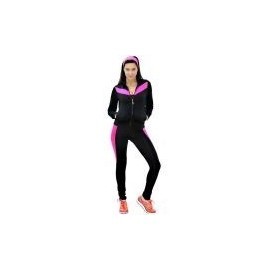 Pants Deportivo TSX Negro con Rosa Para Dama
