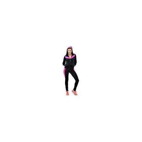 Pants Deportivo TSX Negro con Rosa Para Dama
