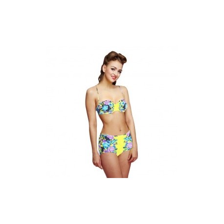 Woogoing WG81797y Retro High Waist Floral...