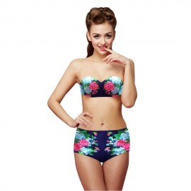 Woogoing WG81797sb Retro High Waist Floral...
