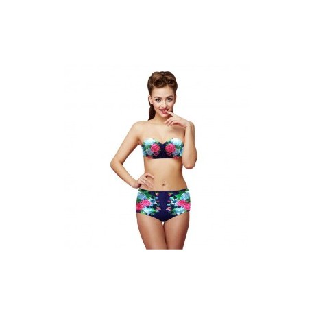 Woogoing WG81797sb Retro High Waist Floral...